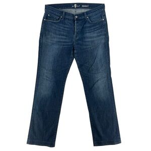 7 For All Mankind Indigo Straight‎ Jeans